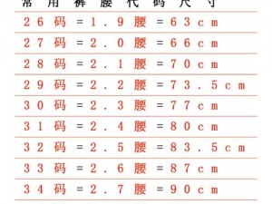 69cm腰围是多少—69cm 的腰围是多少？它对应的裤子尺码是多少？