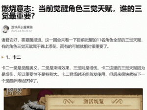 燃烧意志先行，探秘新星之志闪耀或是隐光之异于角色：深入剖析选择六星与八星的战略优先权