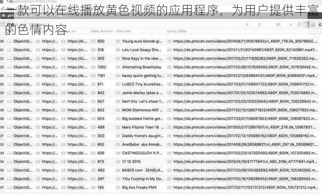 一款可以在线播放黄色视频的应用程序，为用户提供丰富的色情内容