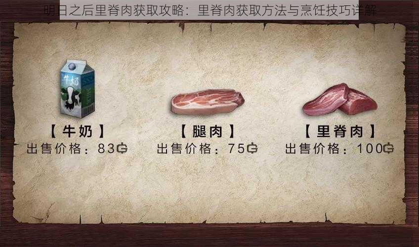 明日之后里脊肉获取攻略：里脊肉获取方法与烹饪技巧详解