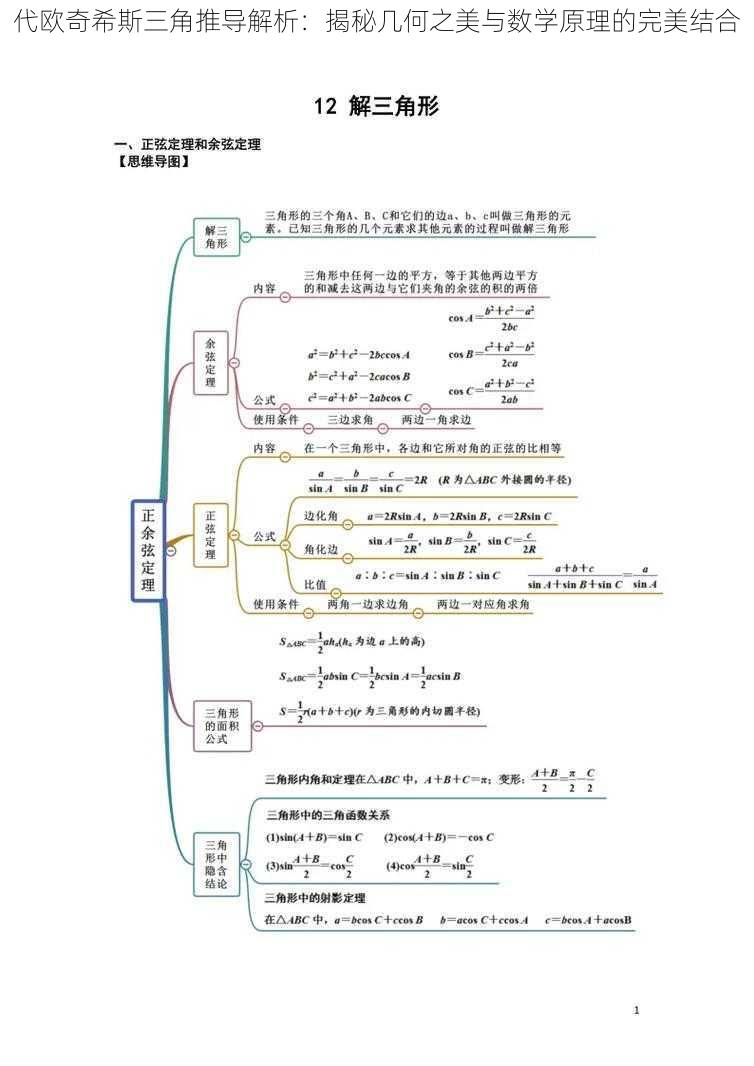 代欧奇希斯三角推导解析：揭秘几何之美与数学原理的完美结合