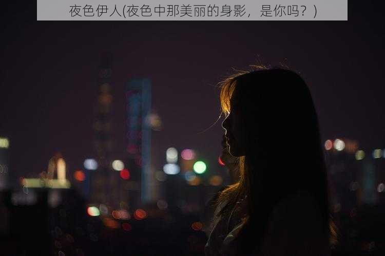 夜色伊人(夜色中那美丽的身影，是你吗？)