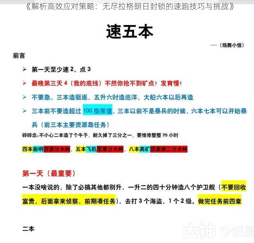 《解析高效应对策略：无尽拉格朗日封锁的速跑技巧与挑战》