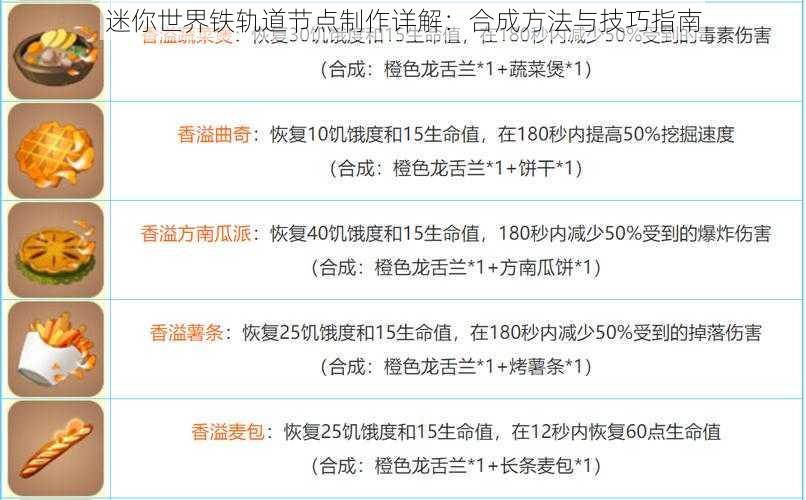 迷你世界铁轨道节点制作详解：合成方法与技巧指南