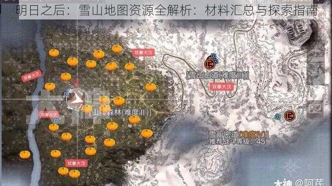 明日之后：雪山地图资源全解析：材料汇总与探索指南