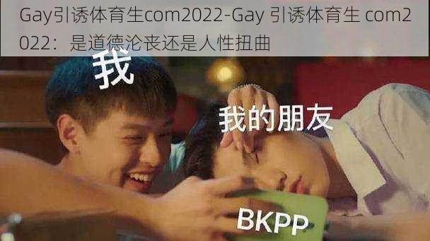 Gay引诱体育生com2022-Gay 引诱体育生 com2022：是道德沦丧还是人性扭曲