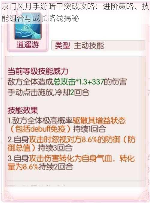 京门风月手游暗卫突破攻略：进阶策略、技能组合与成长路线揭秘