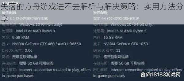 失落的方舟游戏进不去解析与解决策略：实用方法分享